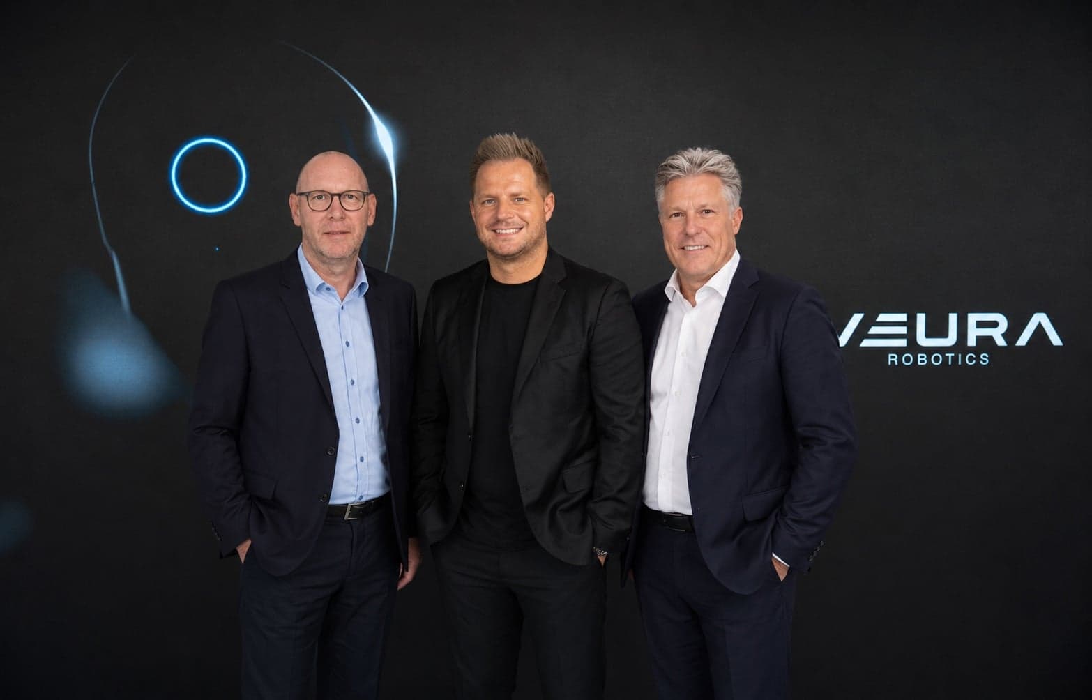 Stefan Erhardt (ADLATUS), David Reger (NEURA) und Andreas Lindemann (NEURA Mobile Robots)