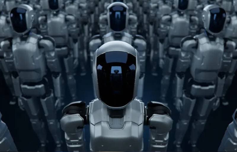 Darstellung humanoider Roboter im Optimus-Design (Quelle: humanoid.guide)