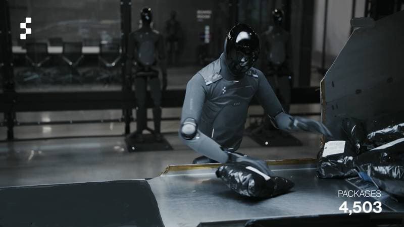Humanoider Roboter beim Umschlagen von Waren im Schichtbetrieb (Symbolbild, Quelle: Humanoid Guide)