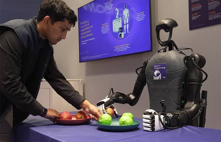 Humanoider Roboter mit Qualcomm-Dragonwing-Technik (Quelle: The Robot Report)