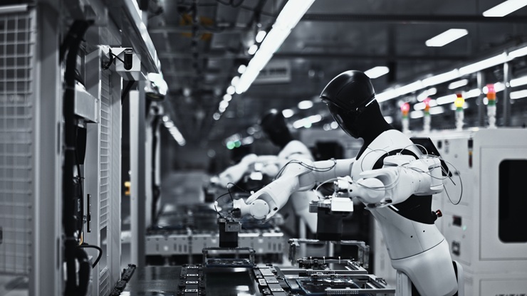 AGIBOT G2 im Werk von Longcheer Technology — das Serienmodell im Fabrikeinsatz Quelle: Humanoid Robotics Technology