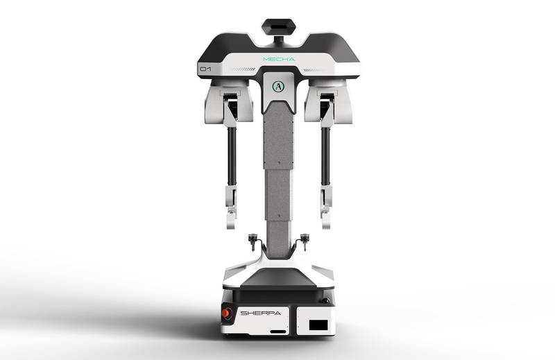 Mobiler Roboter mit zwei Armen auf einem Fahrwerk: Solche Bauformen kommen heute schon in der Fertigung zum Einsatz. Que