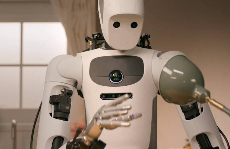 Humanoider bei einer Greifaufgabe: Das KI-Modell plant die Bewegung, die Steuerung setzt sie um. Quelle: The Robot Repor