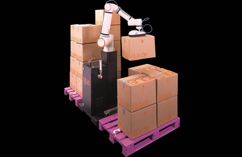 Cobots übernehmen heute schon Palettieren und Materialfluss in der Halle Symbolbild, Quelle: The Robot Report
