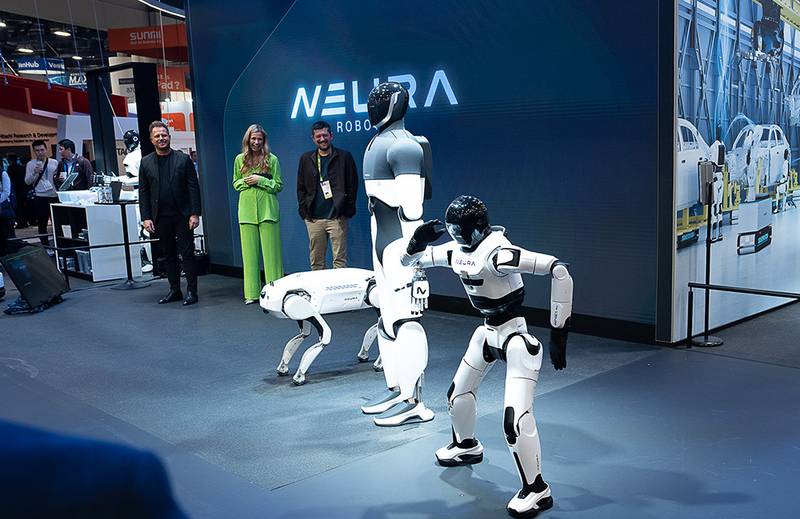 NEURA Robotics auf einer Fachmesse: Der Hersteller aus Metzingen prüft die Folgen der US-Regeln Quelle: The Robot Report