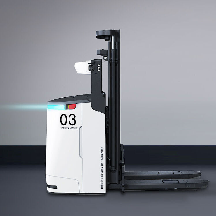 Der VARIO MOVE von NEURA Mobile Robots ek robotics: fahrerloses Transportsystem für Produktions- und Lagerlogistik.