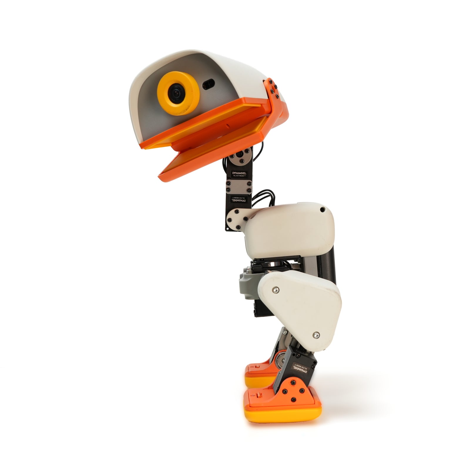 Microduck im Profil: 25 cm groß, zweibeinig, mit Greif-Schnabel Quelle: Pollen Robotics
